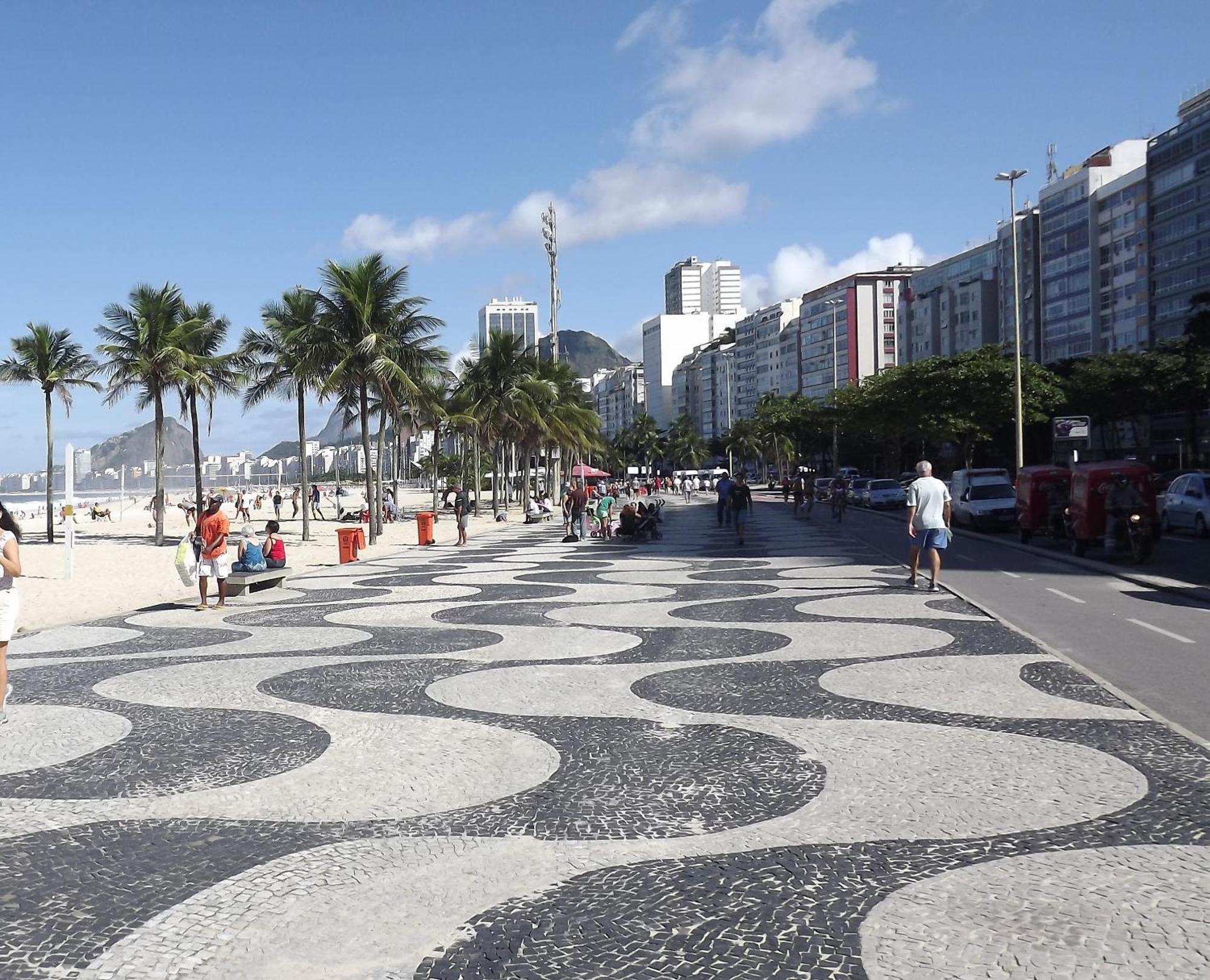 Vista Lateral Mar Copacabana Rio de Janeiro Esterno foto